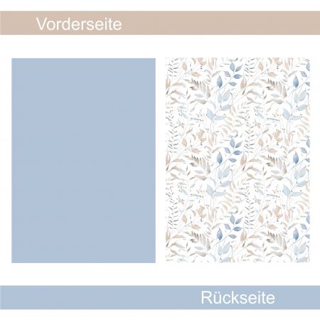 Blätter blau - Designpapier